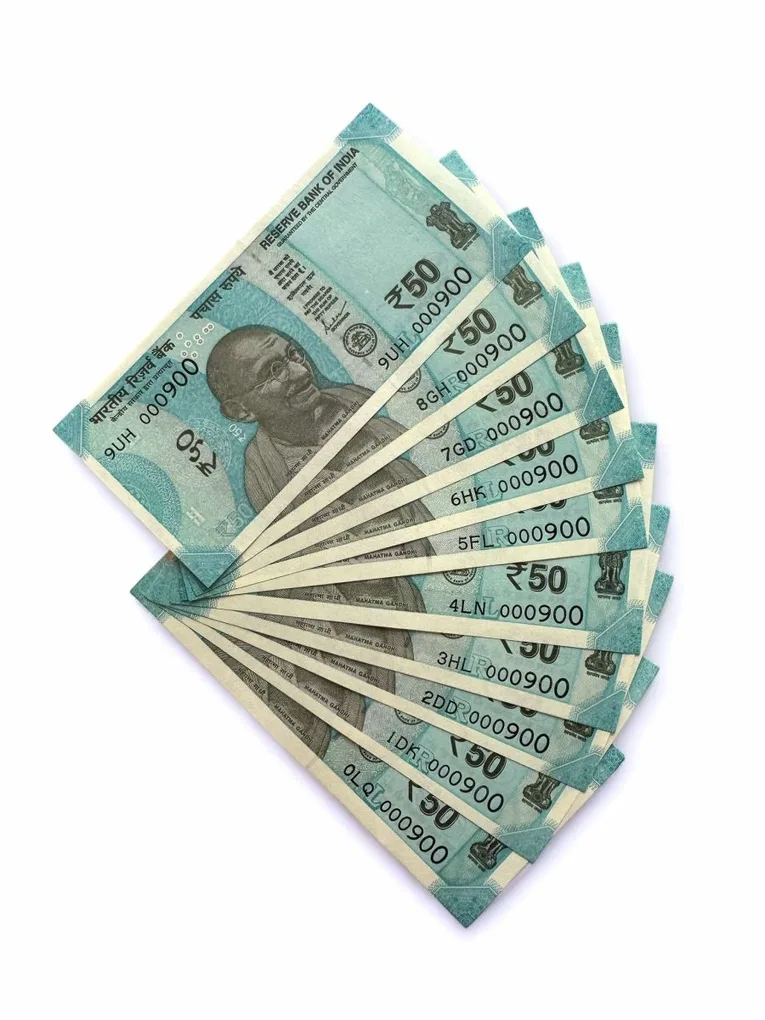 Rs 50 India Banknote Low Serial Same Number 10 Notes 000900 GEM Unc Unique and Rare