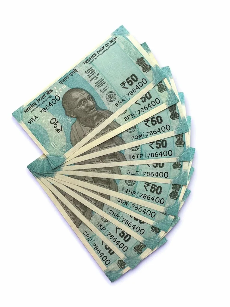 Rs 50 India Banknote Low Serial Same Number 10 Notes 786400 GEM Unc Unique and Rare