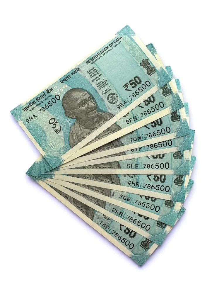 Rs 50 India Banknote Low Serial Same Number 10 Notes 786500 GEM Unc Unique and Rare