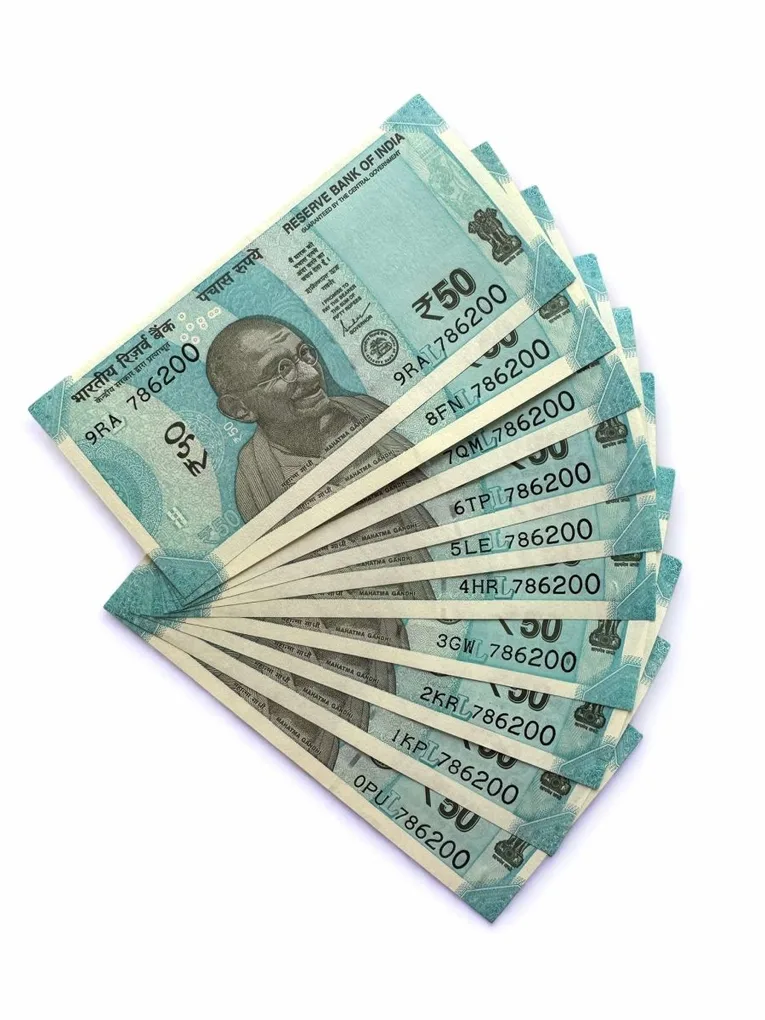 Rs 50 India Banknote Low Serial Same Number 10 Notes 786200 GEM Unc Unique and Rare