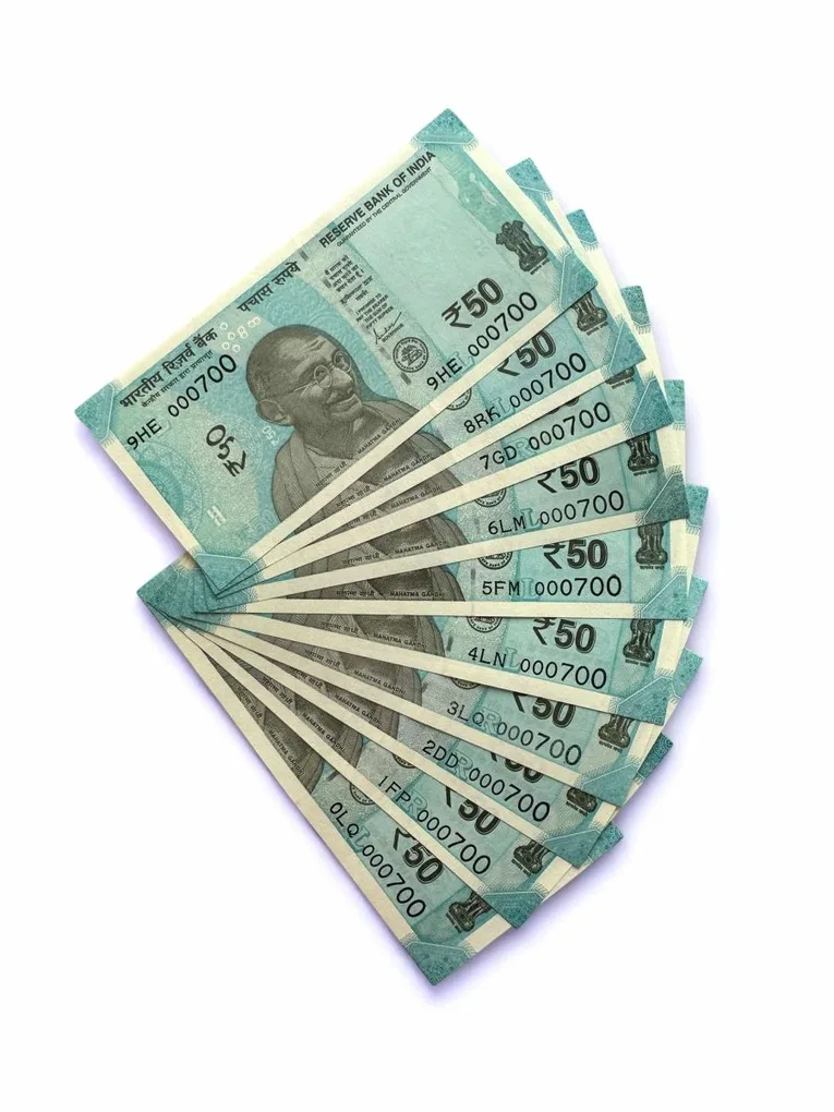 Rs 50 India Banknote Low Serial Same Number 10 Notes 786700 GEM Unc Unique and Rare