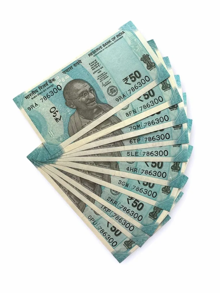 Rs 50 India Banknote Low Serial Same Number 10 Notes 786300 GEM Unc Unique and Rare