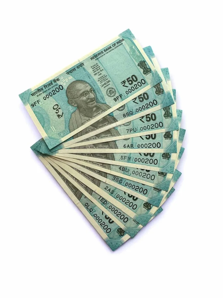 Rs 50 India Banknote Low Serial Same Number 10 Notes 000200 GEM Unc Unique and Rare