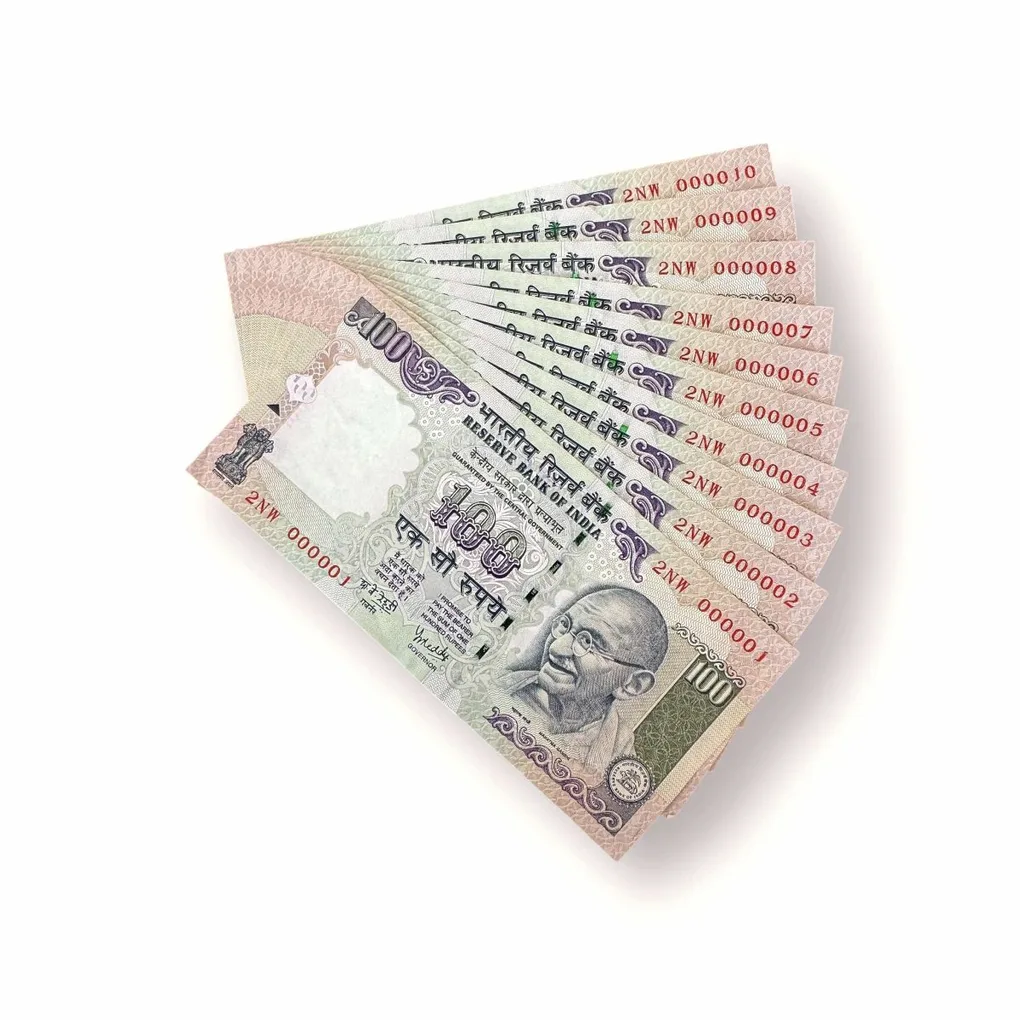 RS 100 India Banknote Rare Issue Low Serial 000001 To 000010 Signed By Y V Reddy Inset Plain 2007 Issue Unique and Rare