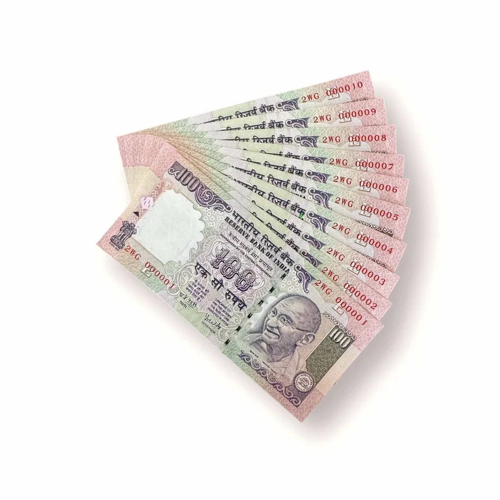RS 100 India Banknote Rare Issue Low Serial 000001 To 000010 Signed By Y V Reddy Inset E 2008 Issue Unique and Rare