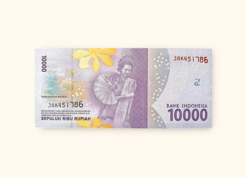 Indonesia 10000 Rupiah World Banknote Ending 786 Gem Unc Very Unique and Rare