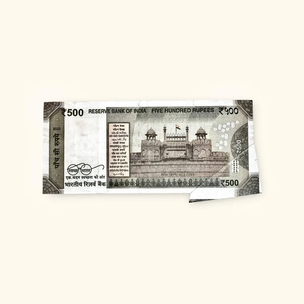 Rs 500 India Banknote Error Number Extra Paper Error Unique and Rare