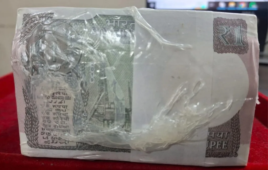 Rare 1 Rupee 2019 Rare Date Complete RIM Sealed Mint Packed 1000 Notes GEM UNC