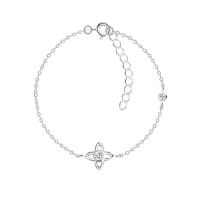 Pure Silver Flower Bracelet White Very Unique and Rare Anti Tarnish