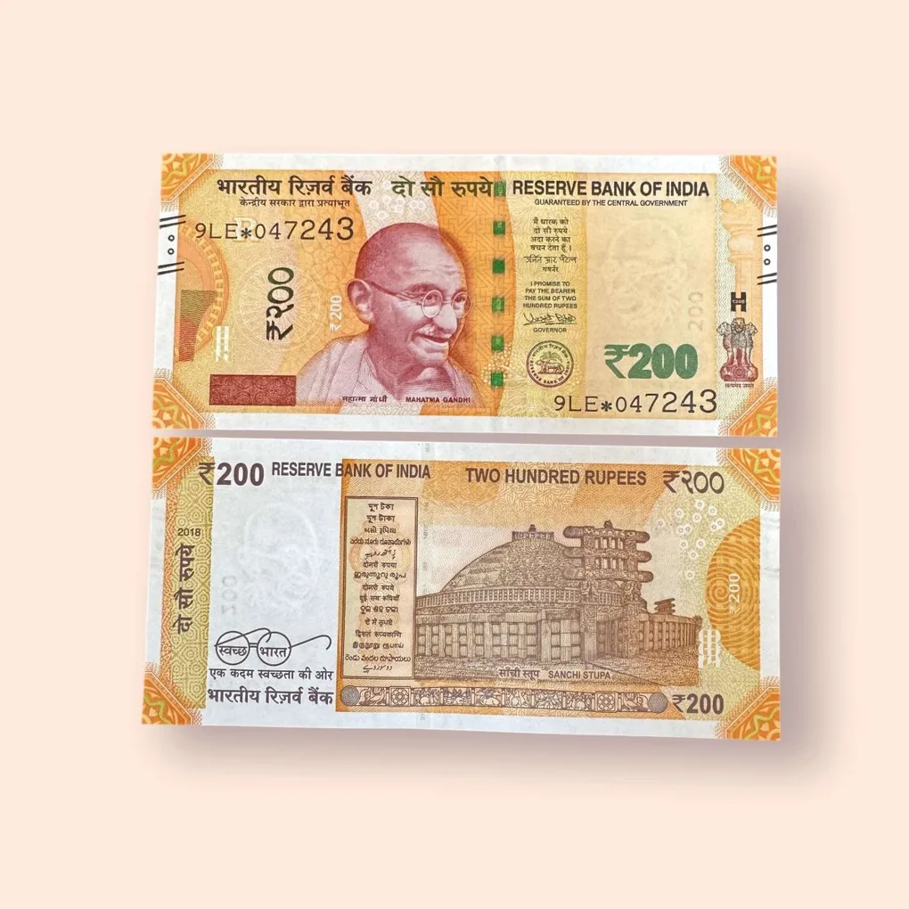 HS 15 Rs 200 India Banknote Star Replacement Issue 9LE Inset R 2018 Limited Issue