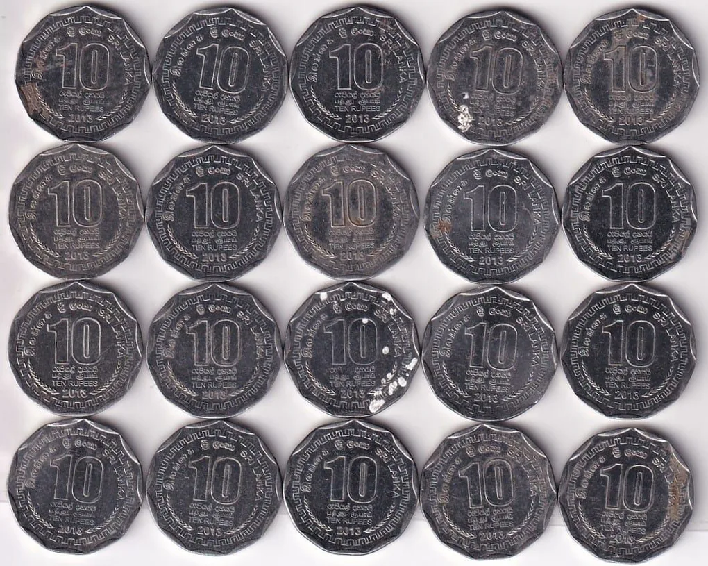 Sri Lanka 10 Rupees 20 Different Commemorative Issue Stainless Steel Coins Set