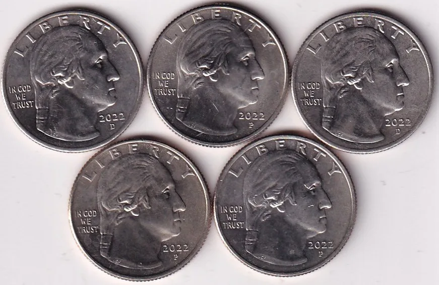 USA Quarter Dollar 2022 Five Different Commemorative Issue Unc Set