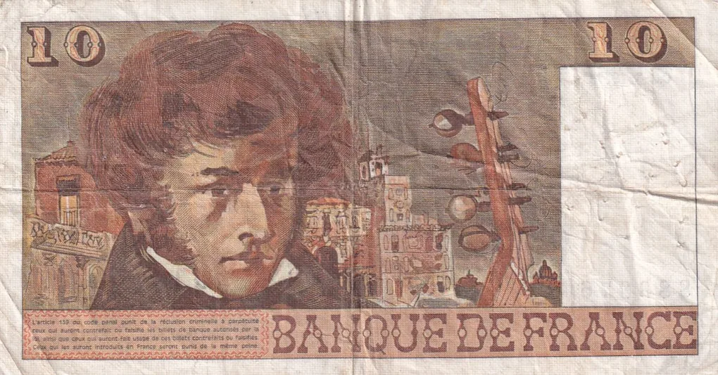 France 10 Francs - Berlioz type 1972 Rare Note #b-2