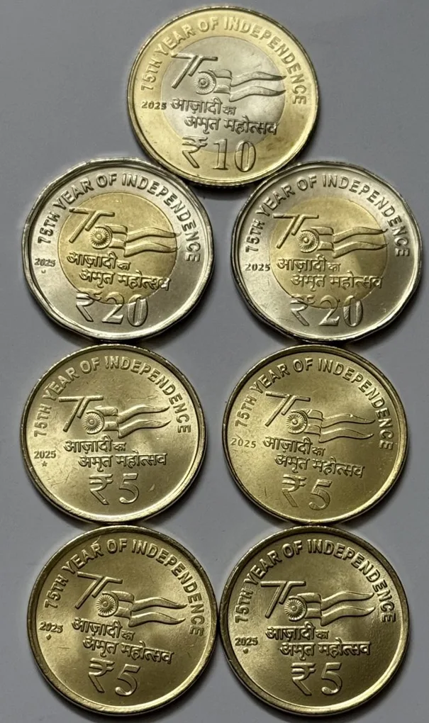 Akam 2025 New Issue 5 Rs and 20 Rs & 10 Rs Coin Unc Different Mint