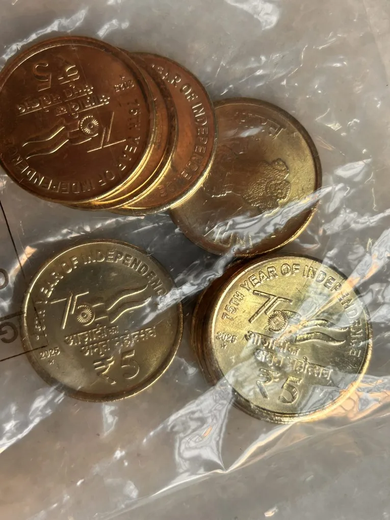 Newly Launched 5 Rupee Famous AKAM 2025 Hyderabad Mint New Issue Bank SEAL Packt of 30 Coins