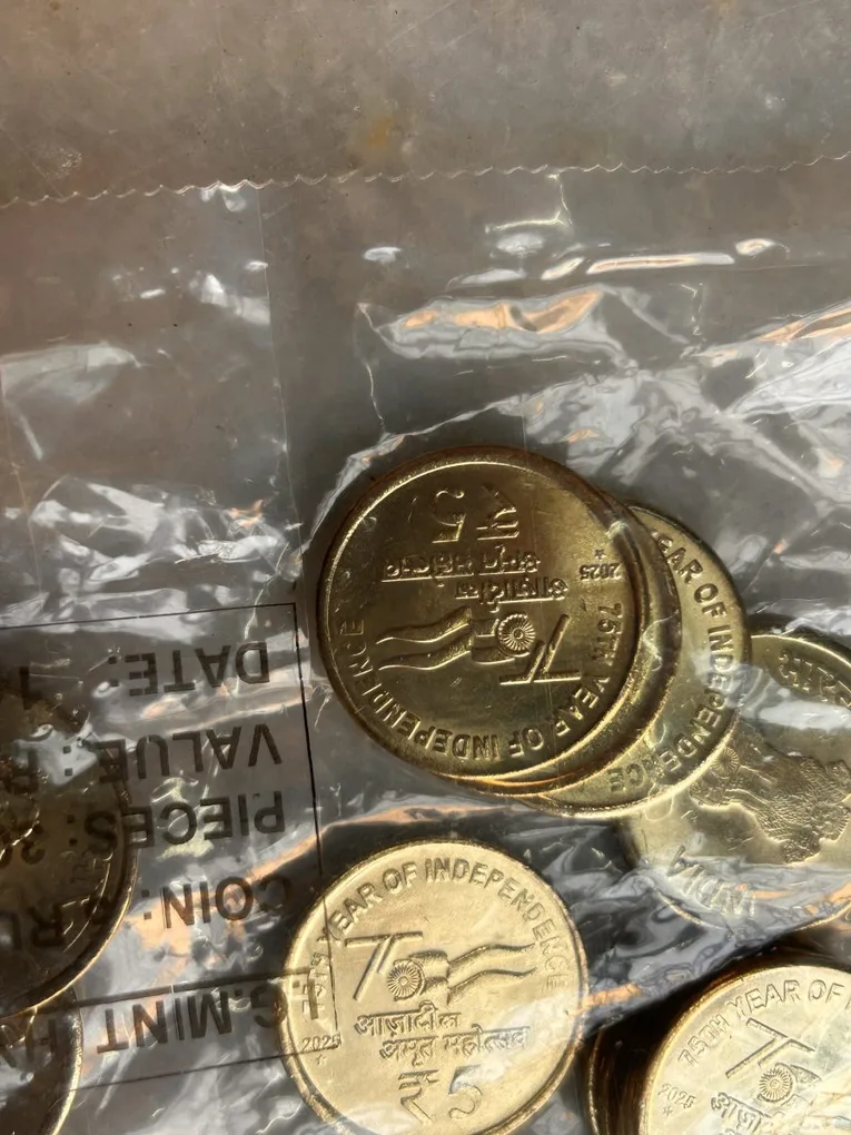 Newly Launched 5 Rupee Famous AKAM 2025 Hyderabad Mint New Issue Bank SEAL Packt of 30 Coins
