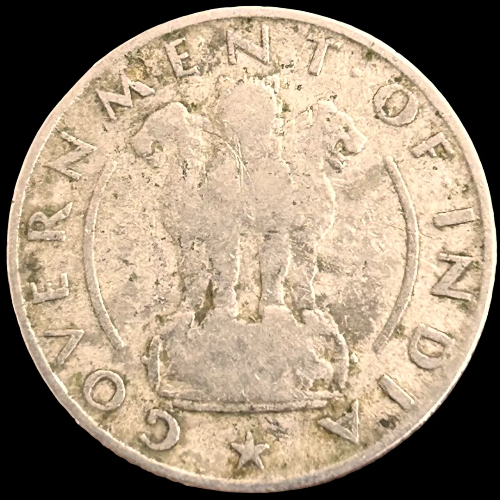 Rare 1/4 Rupee 1950 Four Anna Coin of Republic India Coinage of Government of India Collectable Coin