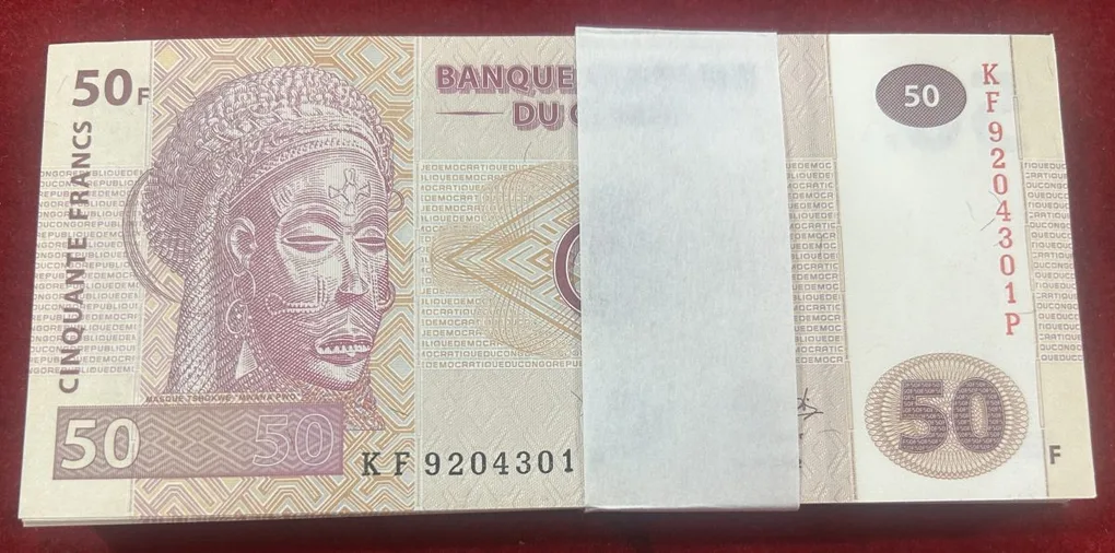 Congo 50 Francs full seriel wise 100 note gem UNC packet note buyer will receive 1 packet different serial number packet