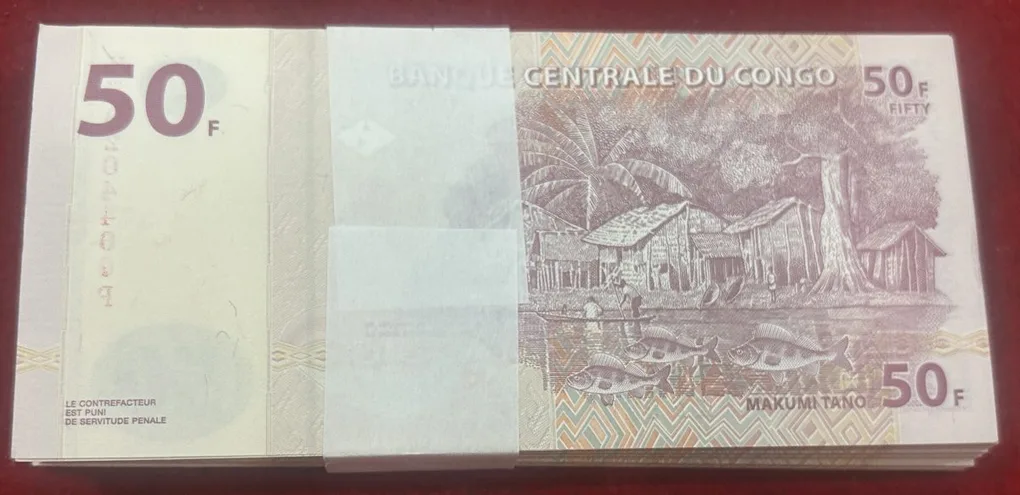Congo 50 Francs full seriel wise 100 note gem UNC packet note buyer will receive 1 packet different serial number packet