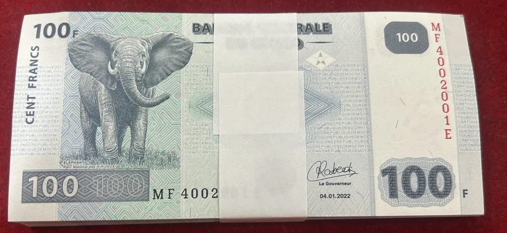 Congo 100 Francs full seriel wise 100 note gem UNC packet note buyer will receive 1 packet different serial number packet