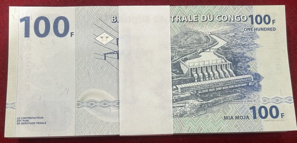 Congo 100 Francs full seriel wise 100 note gem UNC packet note buyer will receive 1 packet different serial number packet
