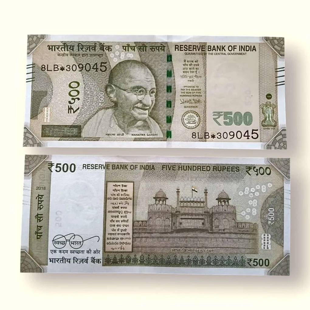 IS46 Rs 500 India Banknote Star Replacement Issue 8LB Inset F 2018 Limited Issue