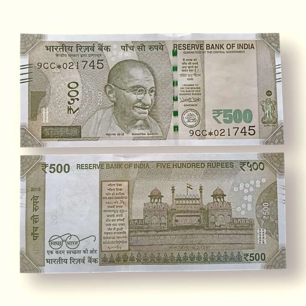 IS48 Rs 500 India Banknote Star Replacement Issue 8CC Inset L 2018 Limited Issue