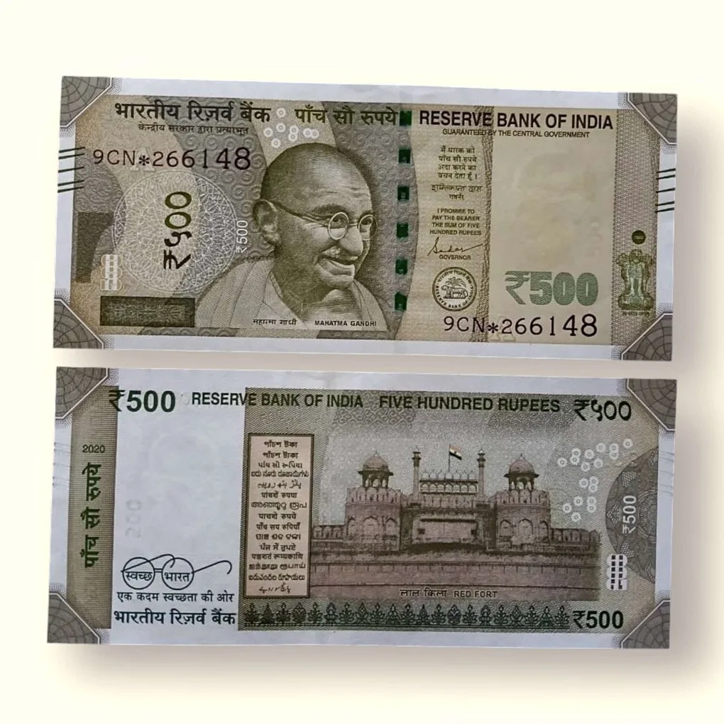 IS78 Rs 500 India Banknote Star Replacement Issue 9CN Inset a 2020 Limited Issue