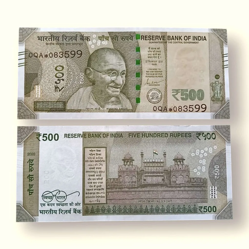 IS79 Rs 500 India Banknote Star Replacement Issue 0qa Inset A 2020 Limited Issue
