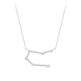 Silver Gemini Constellation Necklace Very Unique and Rare Anti Tarnish