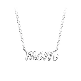 Pure Silver Mom Necklace Very Unique and Rare Anti Tarnish