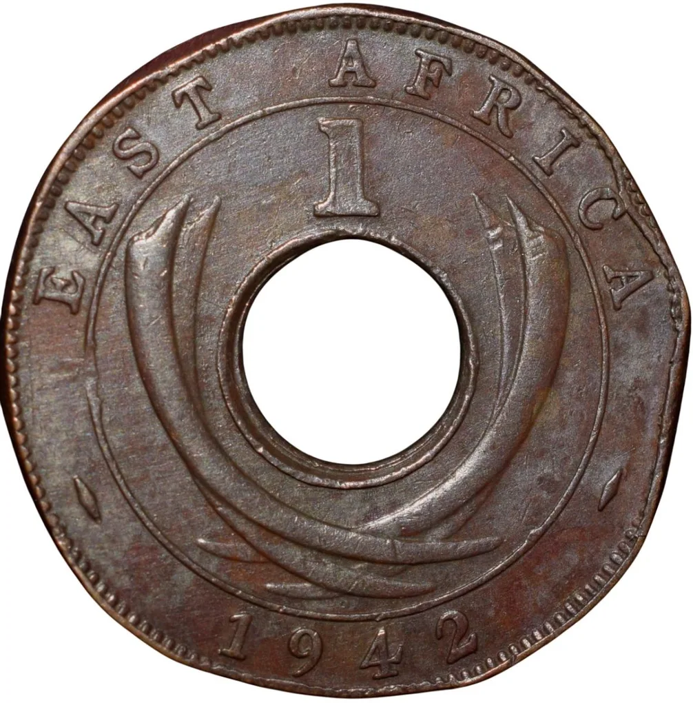 Bronze 1 Cent of George VI (AD 1942) of East Africa