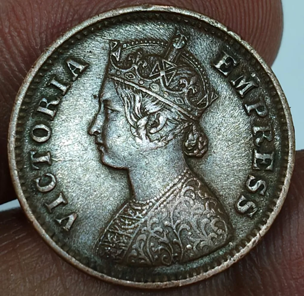 1899 Victoria 1/2 Pice high grade British India coin #M-991