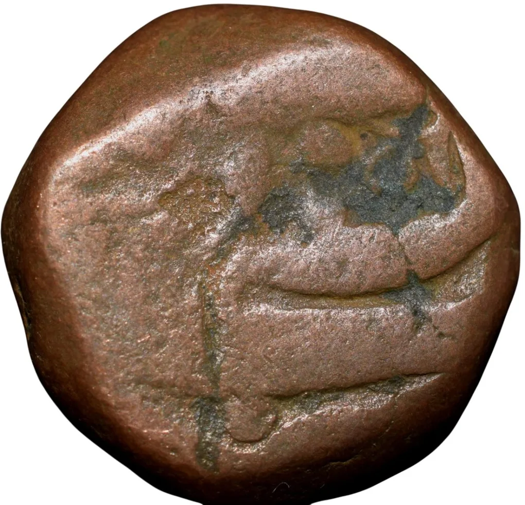 Copper Dam of Jahangir(AD1605-1627) of Bairata Mint KM 126.3