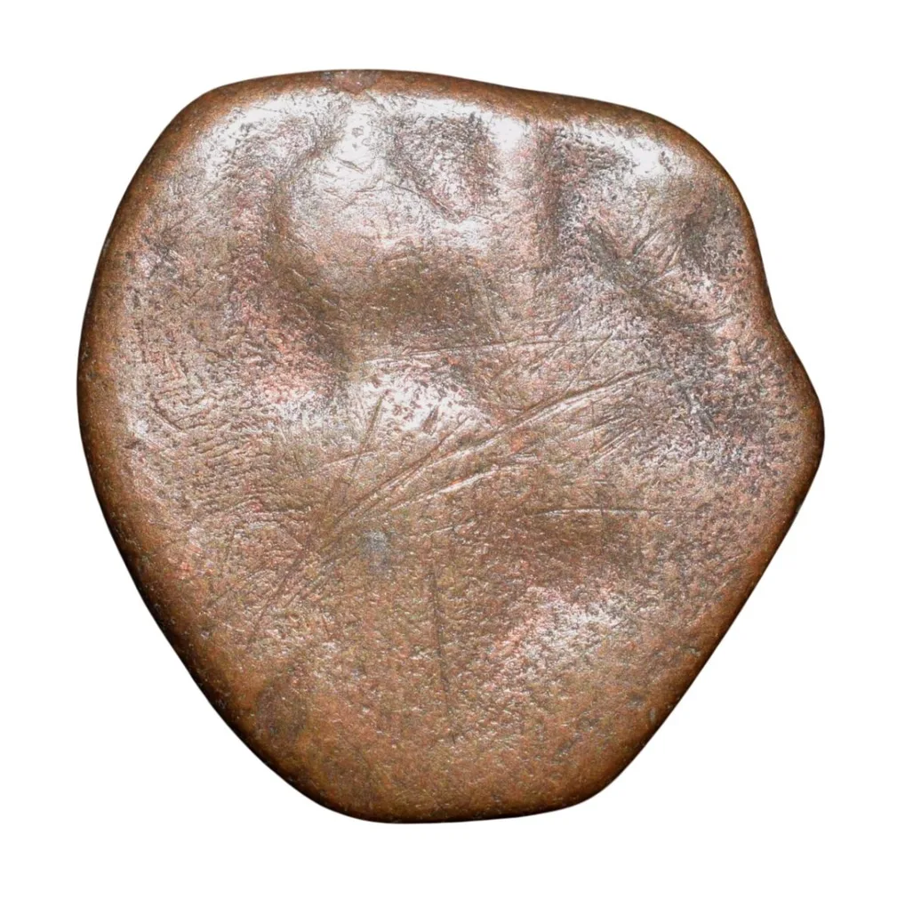 Copper Dramma of Bhoja I (AD 836-885) of Partihara Dynasty Lord Varha