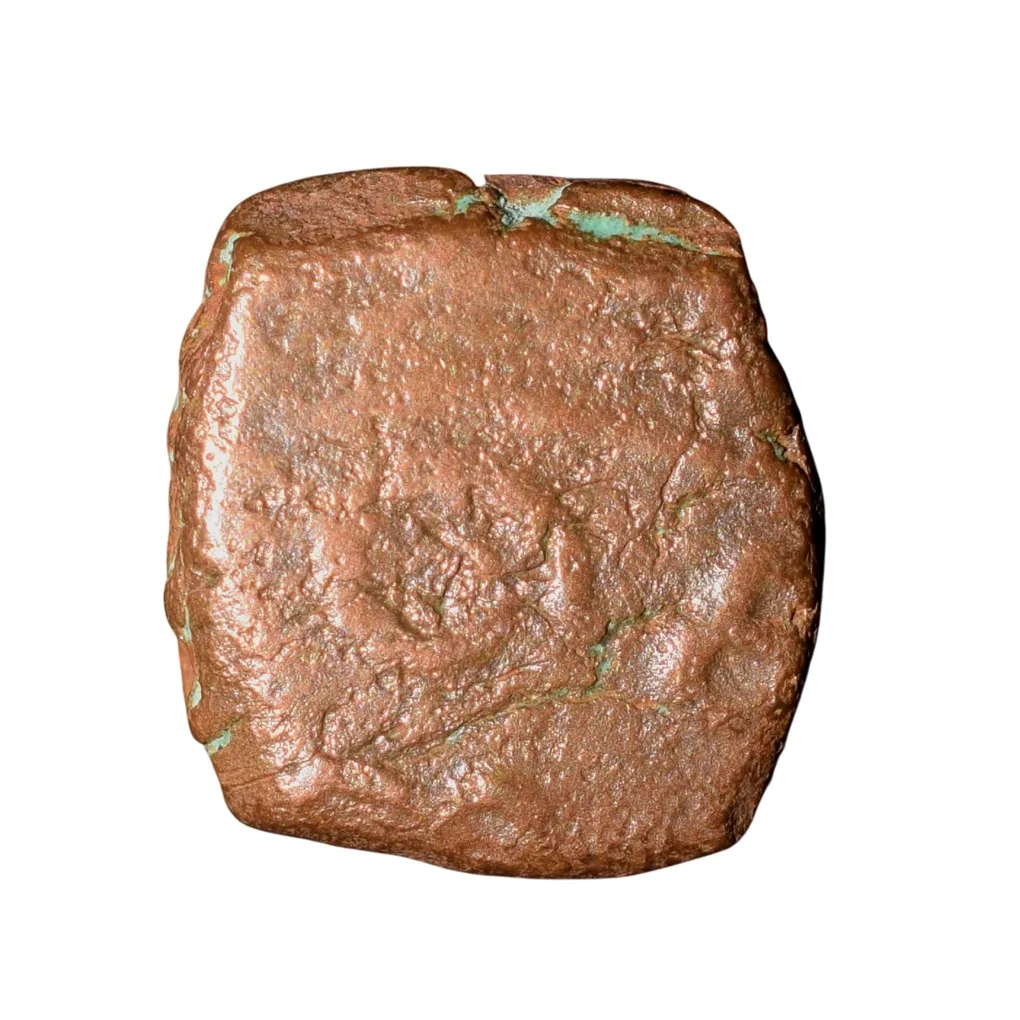 Copper 1/2 Duit of Indo-French(AD 1695) with Goddess Mahakali/Nakapattanam