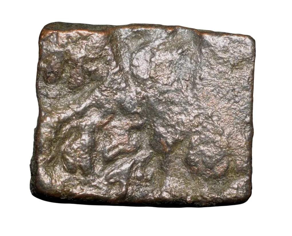 Copper Inscribed Punch-Marked of Damabhadra of Bhadra/Mitra Dynasty(2nd Cen.BC) of Vidarbha Region