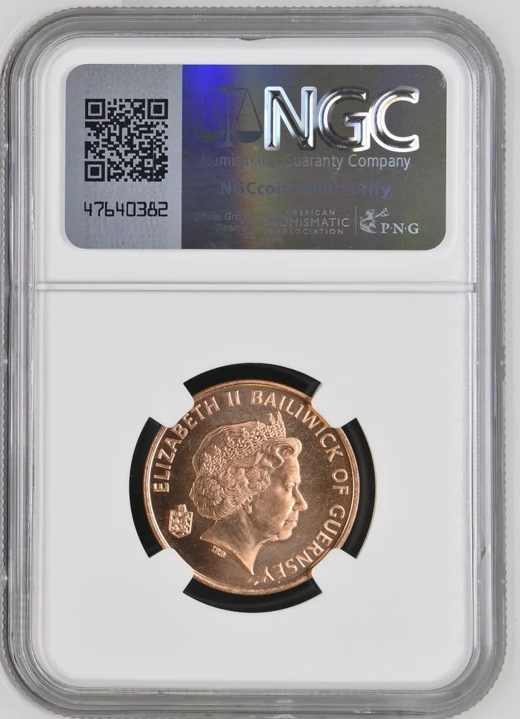 1999 Guernsey 2P Queen Elizabeth II NGC Graded Unique and Rare