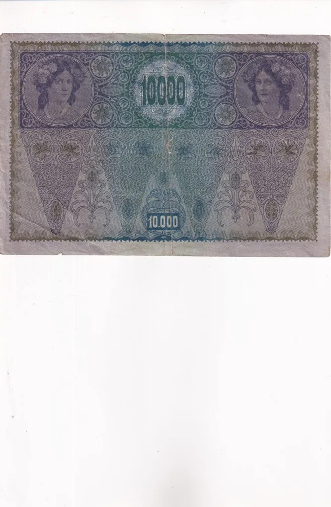Austria 10 000 Krone 1918 Overprint Rare Note Buyer WILL Receive Same Note as PER MAGE
