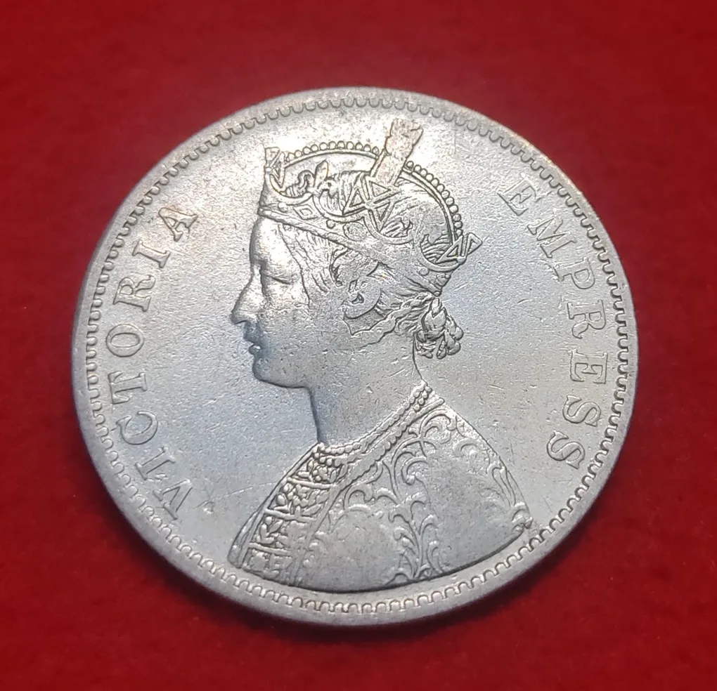 One Rupee Silver Coin Victoria Empress 1879 Bombay Mint