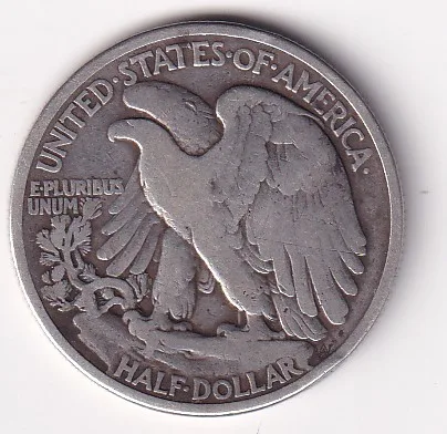 United States ½ Dollar "Walking Liberty Half Dollar" Rare Silver(.900) (Weight 12.5 g) coin #M-997