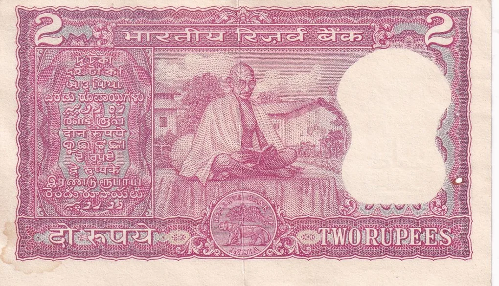 2 Rupees Gandhi Old Issue Governor L.k.jha Extremely Rare Note