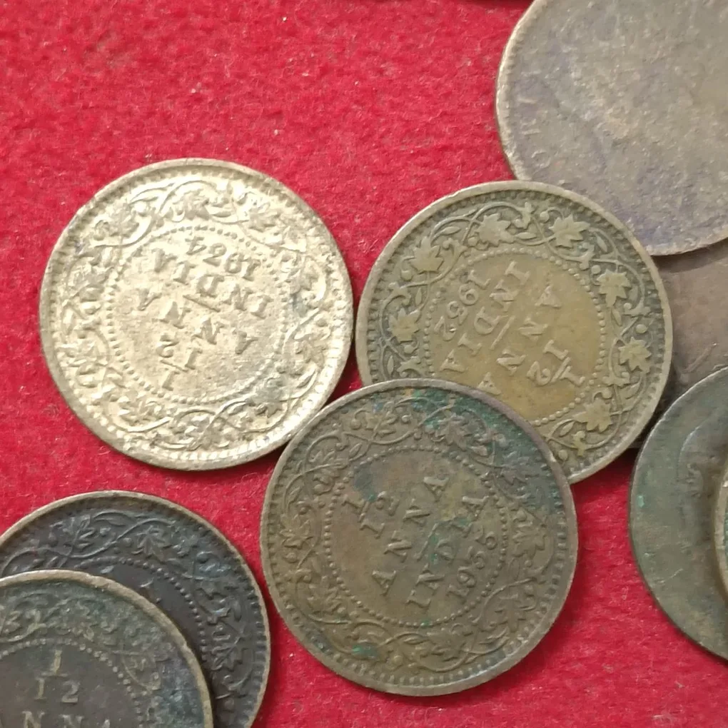 George V 1/12 Anna India 27 Pcs Given Mix Mints Mix Years British of India 01