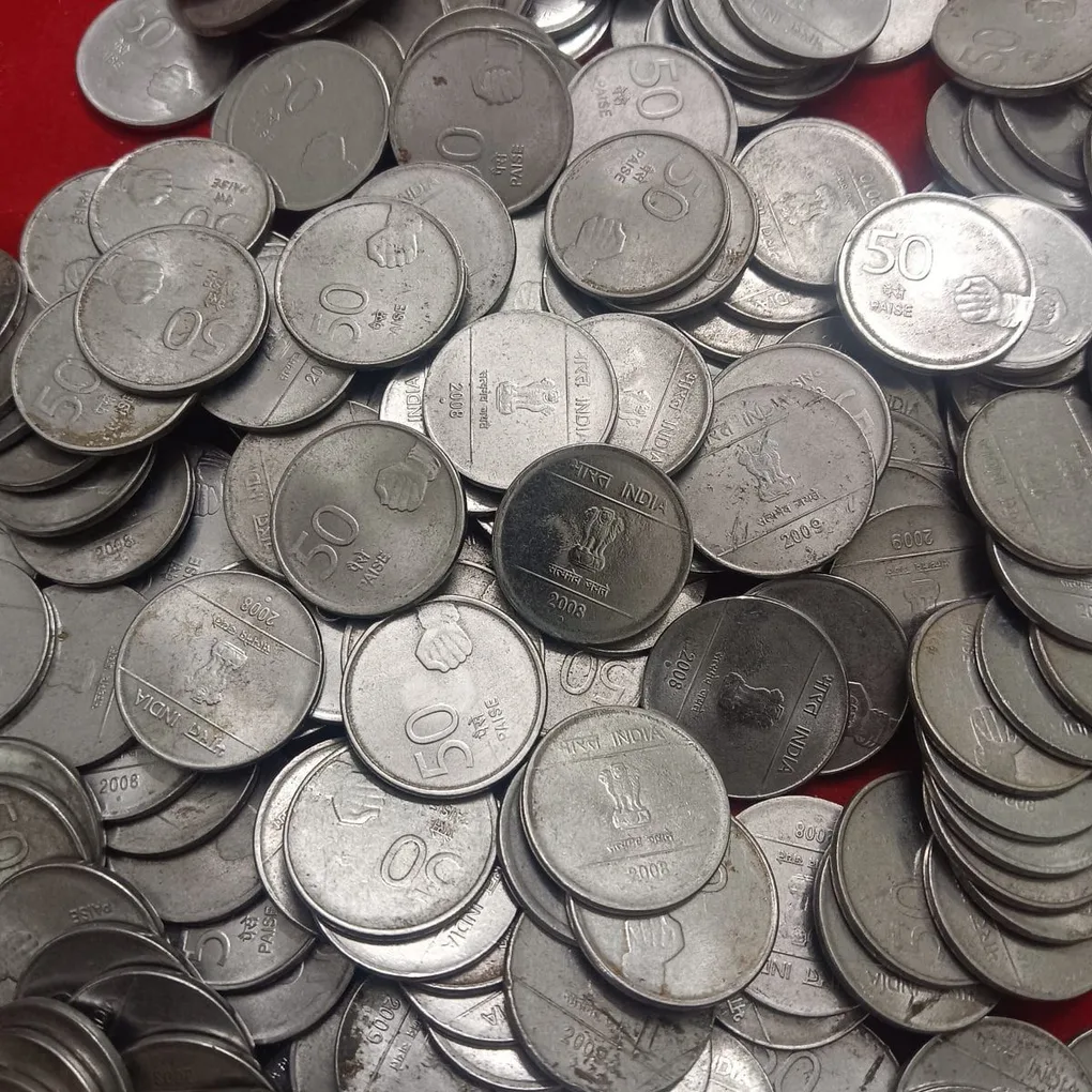 50 Paise FSS Nritya Mudra Issue (Muthiwale) Coins 100 Pcs Given Mix Years Mix Mints Scare Also Included