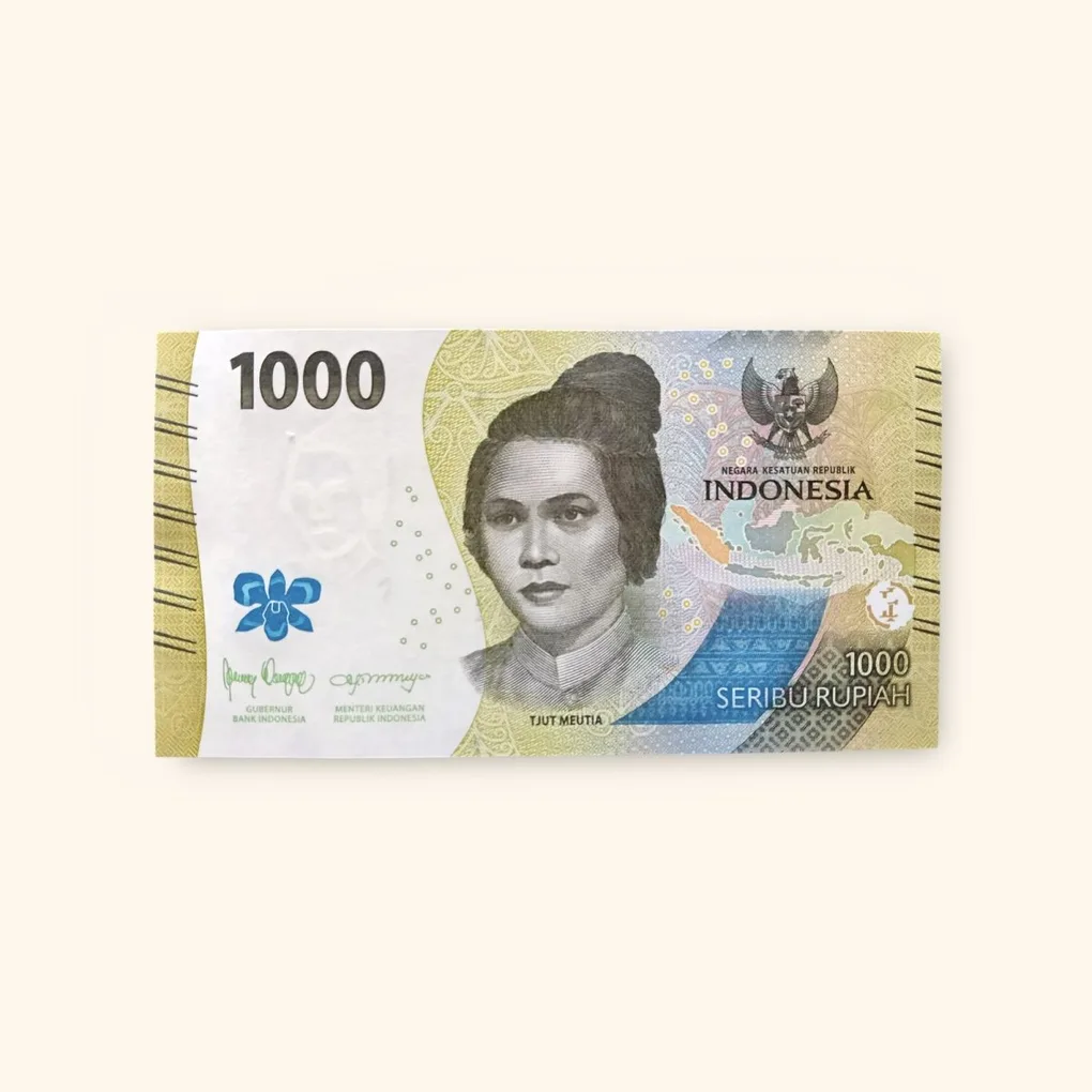 World Banknote 1000 Indonesian Rupiah Banknote Gem Unc Very Unique and rare
