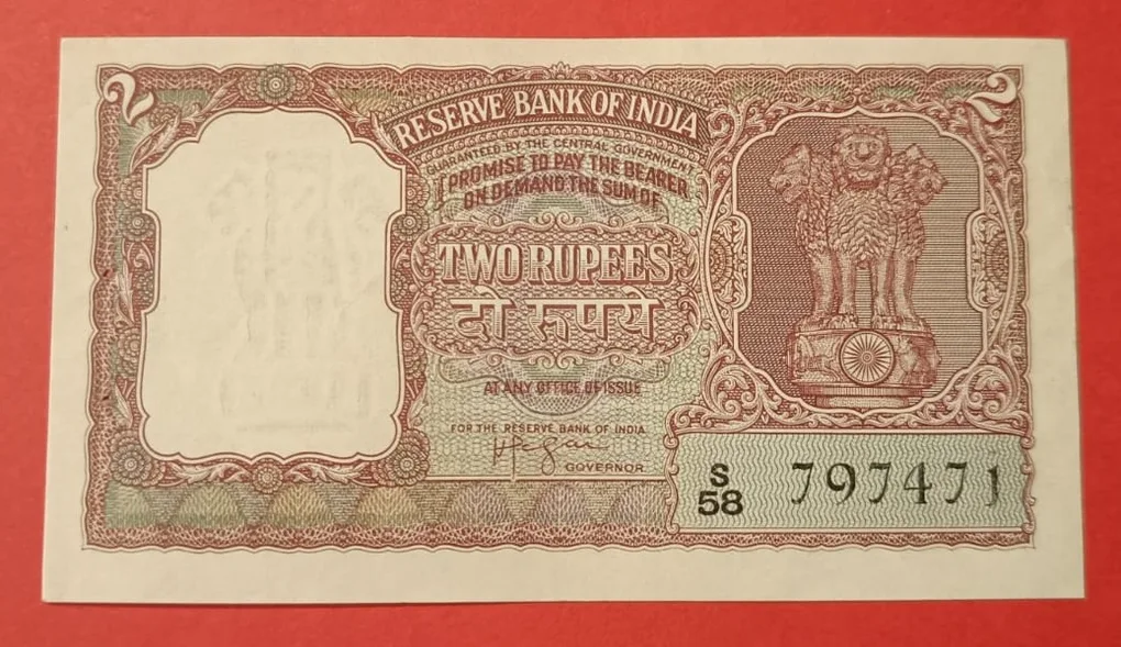 Extremely Rare GEM UNC Condition 2 Rs Half Tiger Red Note