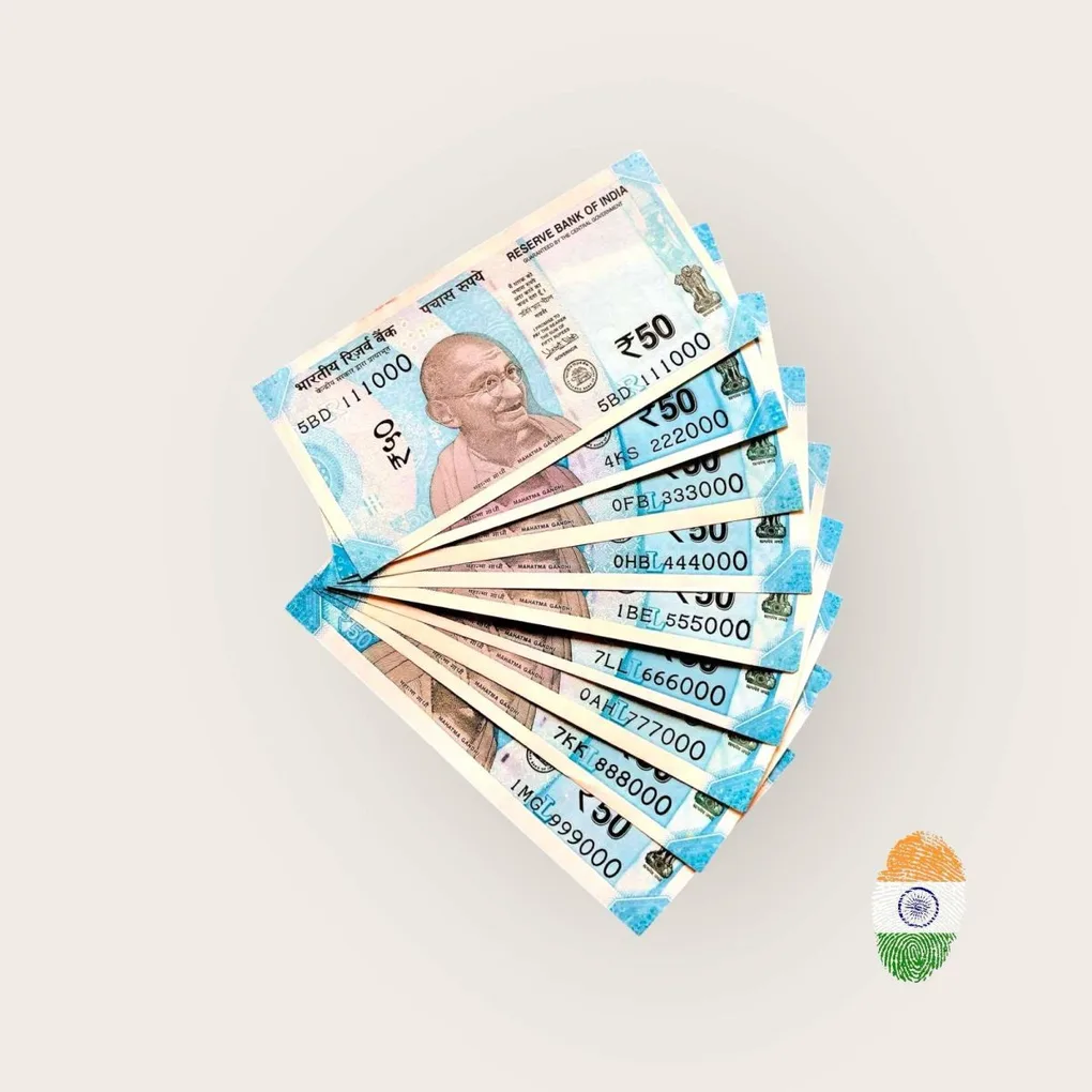 Rs 50 India Banknote Solid Set Gem Unc 111000 to 999000 Latest Issue Unique and Rare