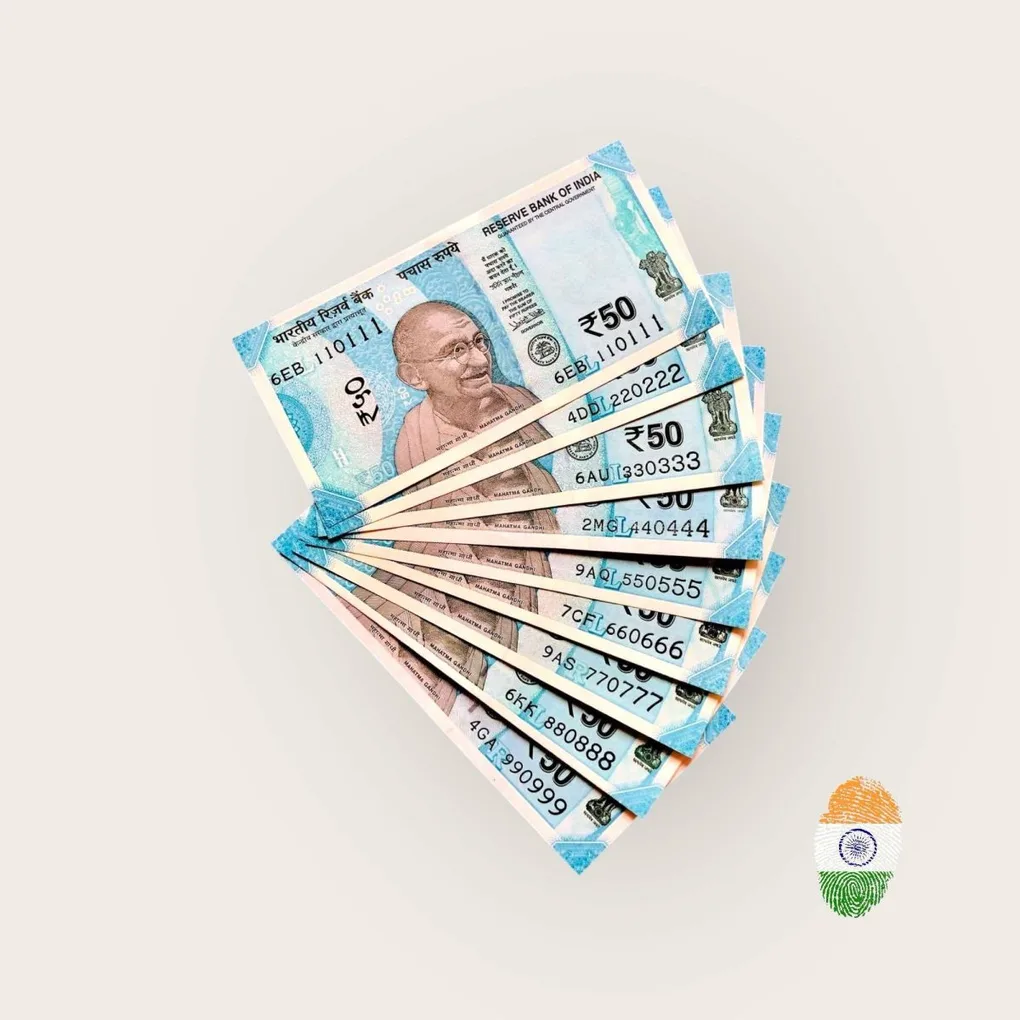 Rs 50 India Banknote Solid Set Gem Unc 110111 to 990999 Latest Issue Unique and Rare