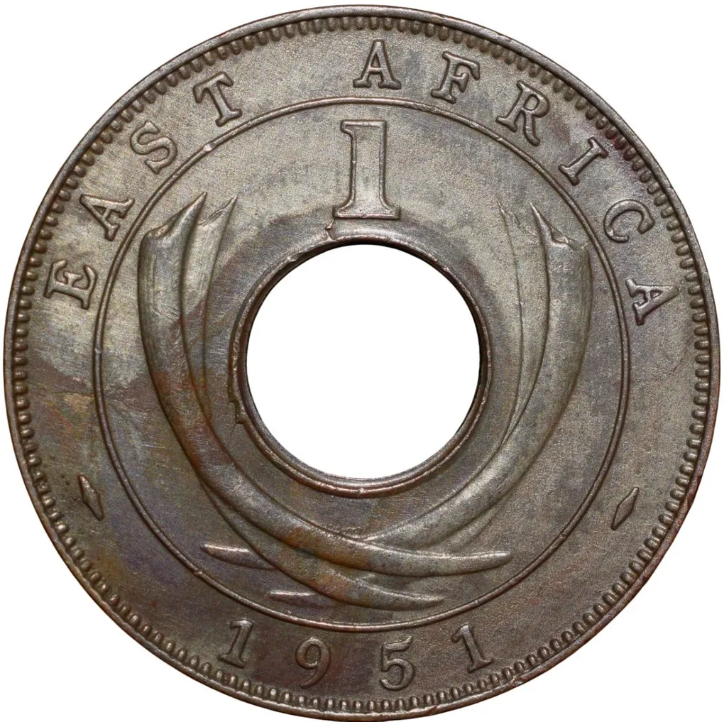 Bronze 1 Cent of George VI (AD 1951) of East Africa
