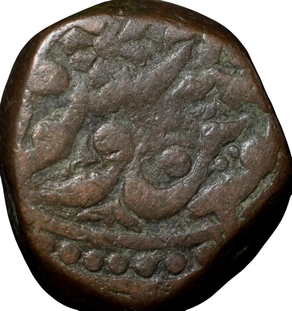Copper Takka of Takhat Singh(AD 1843-73) of Jodhpur State KM # 71 Scarce
